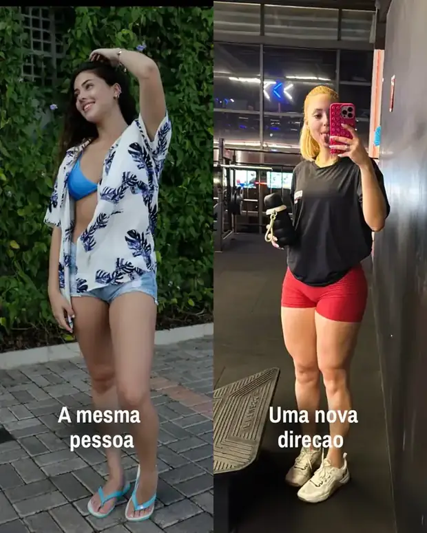 Transformação de aluna VO2 — antes e depois