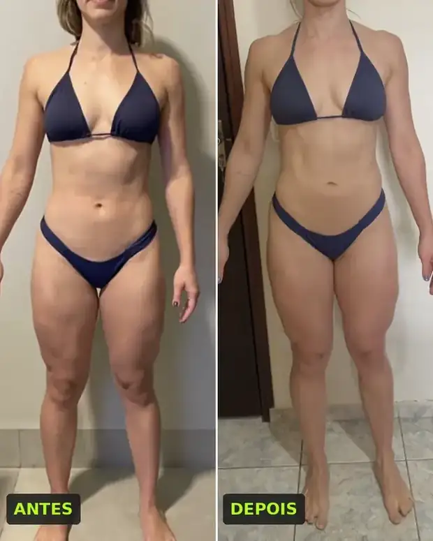 Transformação de aluna VO2 — antes e depois